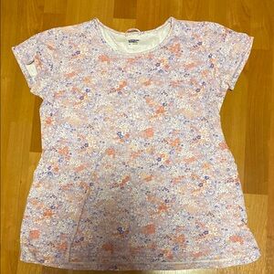 Lands' End Purple and Pink Floral Sleep Shirt